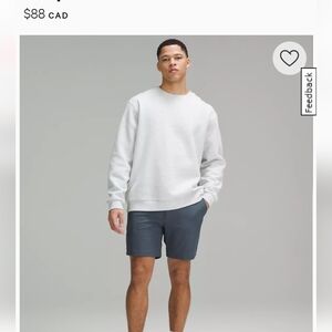 Lululemon ABC Classic-Fit Short 7" Warpstreme Iron Blue mens Size 38 Worn Once